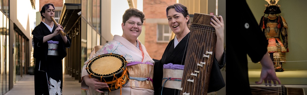 Obscura and Chelsea ready to perform at Wagakki Japanese musical performance at RMOA